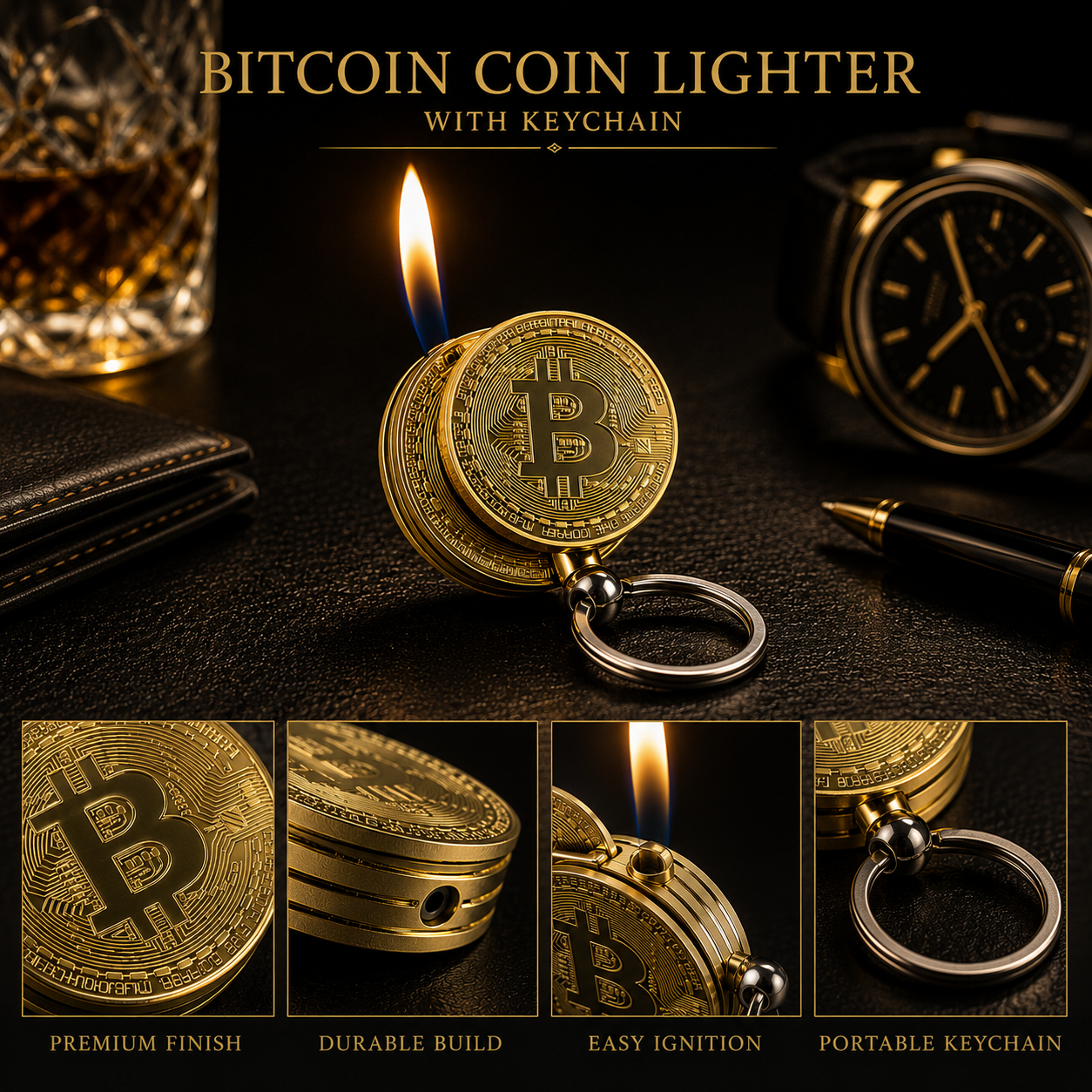 Gold smokeking Lighter