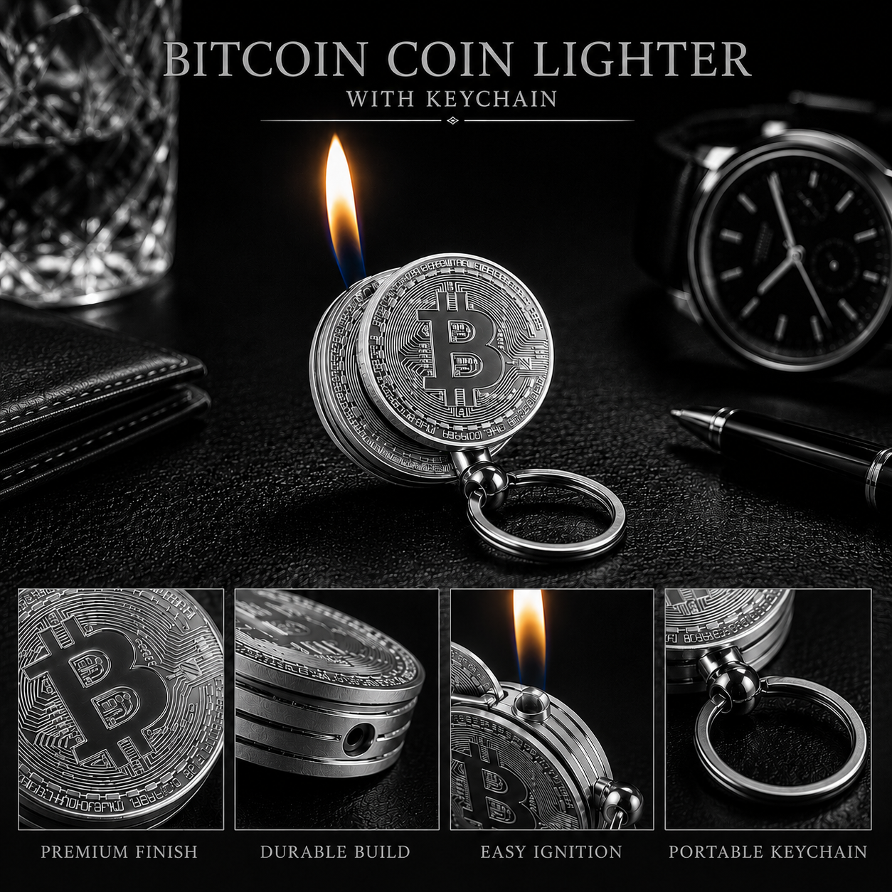 Silver smokeking Lighter