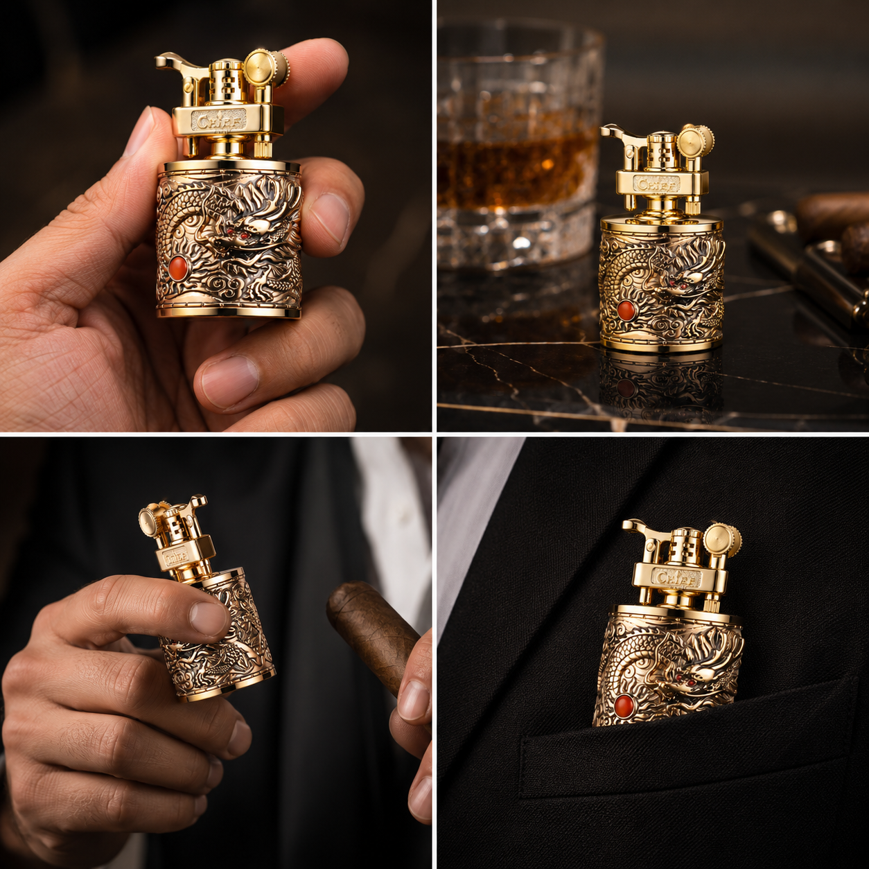 Chief Xiangyun Dragon Gold
  
 
    Chief   Lighter