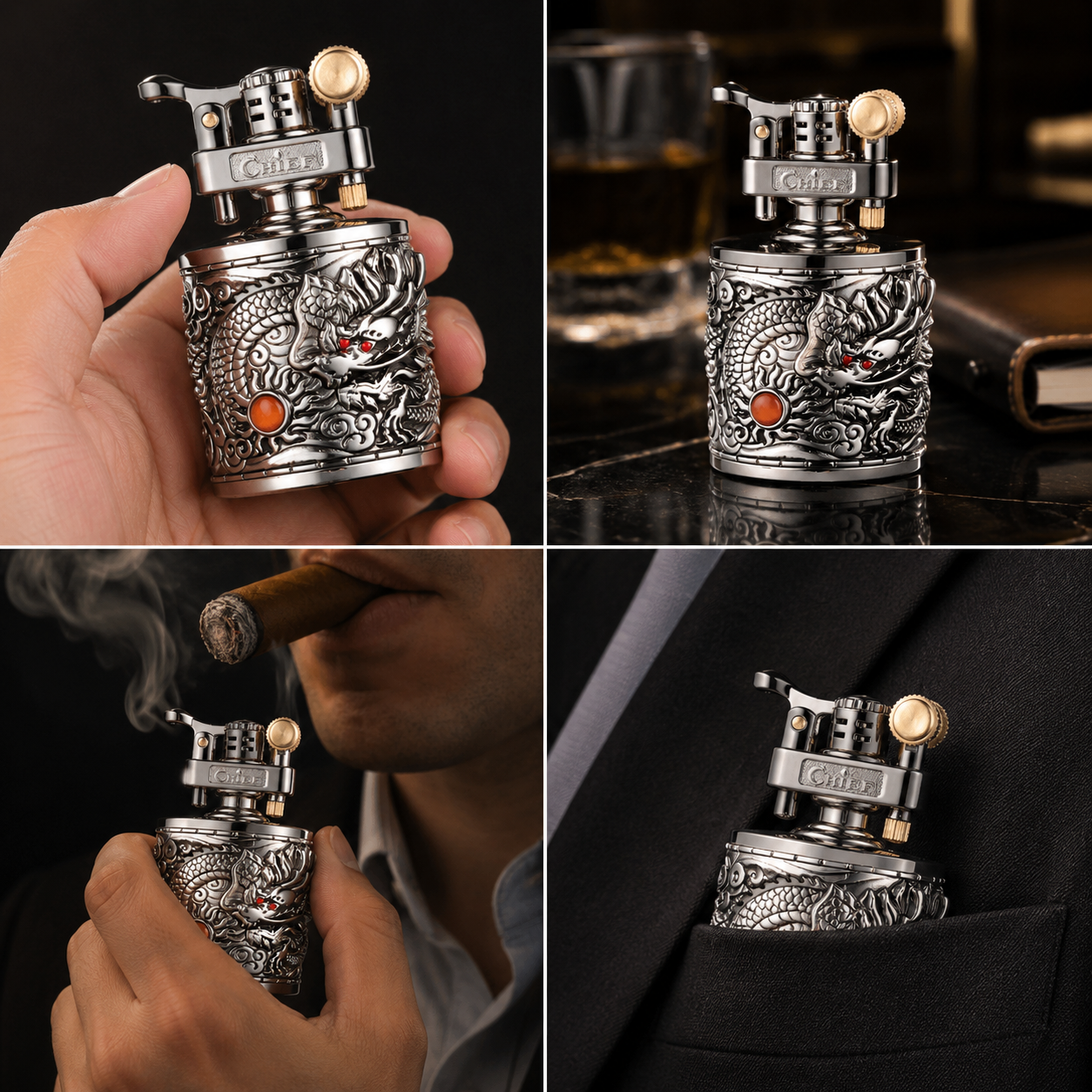 Chief Xiangyun Dragon Silver
  
 
    Chief   Lighter