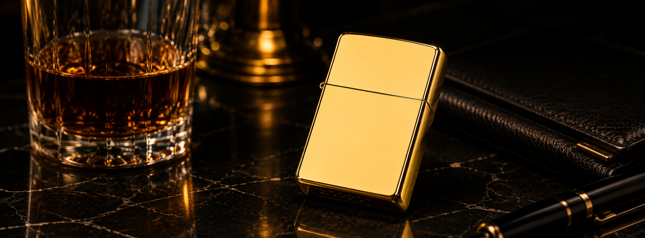 Premium Gold Zorro Lighter Banner