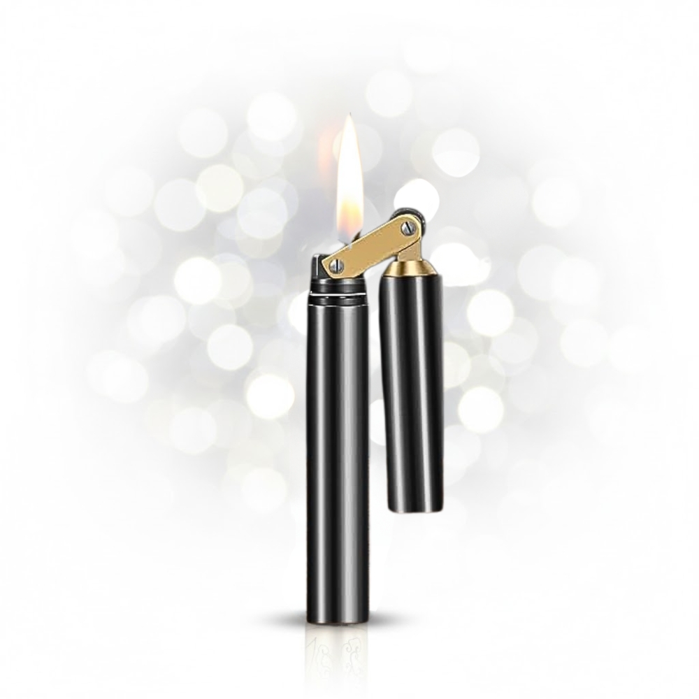 Smoke King Vintage Trench Lighter – Refillable Soft Flame Copper Kerosene Lighter, Cool Nunchaku Design, Leak-Proof EDC Pocket Lighter for Men