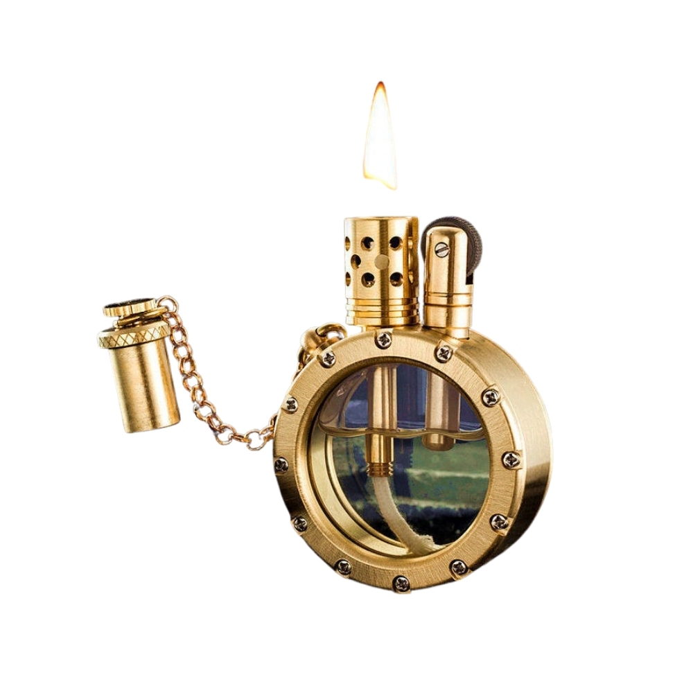 Smoke King Gold Transparent Ring Lighter Pocket Lighter  (gold)