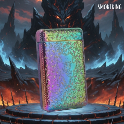 Smoke King Cigarette Case Retro Metal Portable 16 Cigarette Box  (Multi Color)