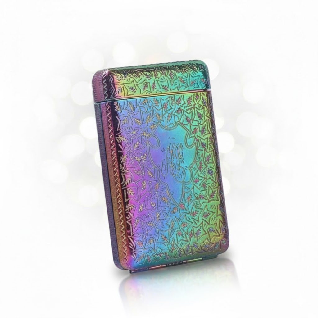 Smoke King Cigarette Case Retro Metal Portable 16 Cigarette Box  (Multi Color)
