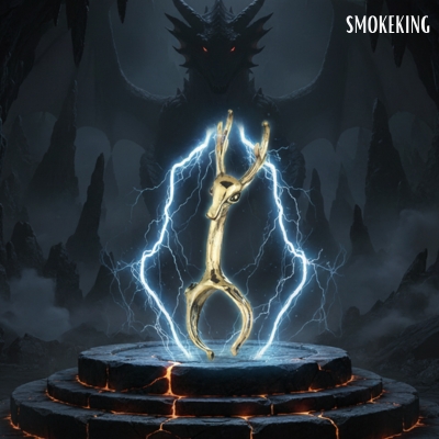 Smoke King Deer Head Cigarette Holder Ring | Retro Metal Finger Clip Smoking Accessory | Creative Punk Style Smoking Rest | Unique Gift for Smokers