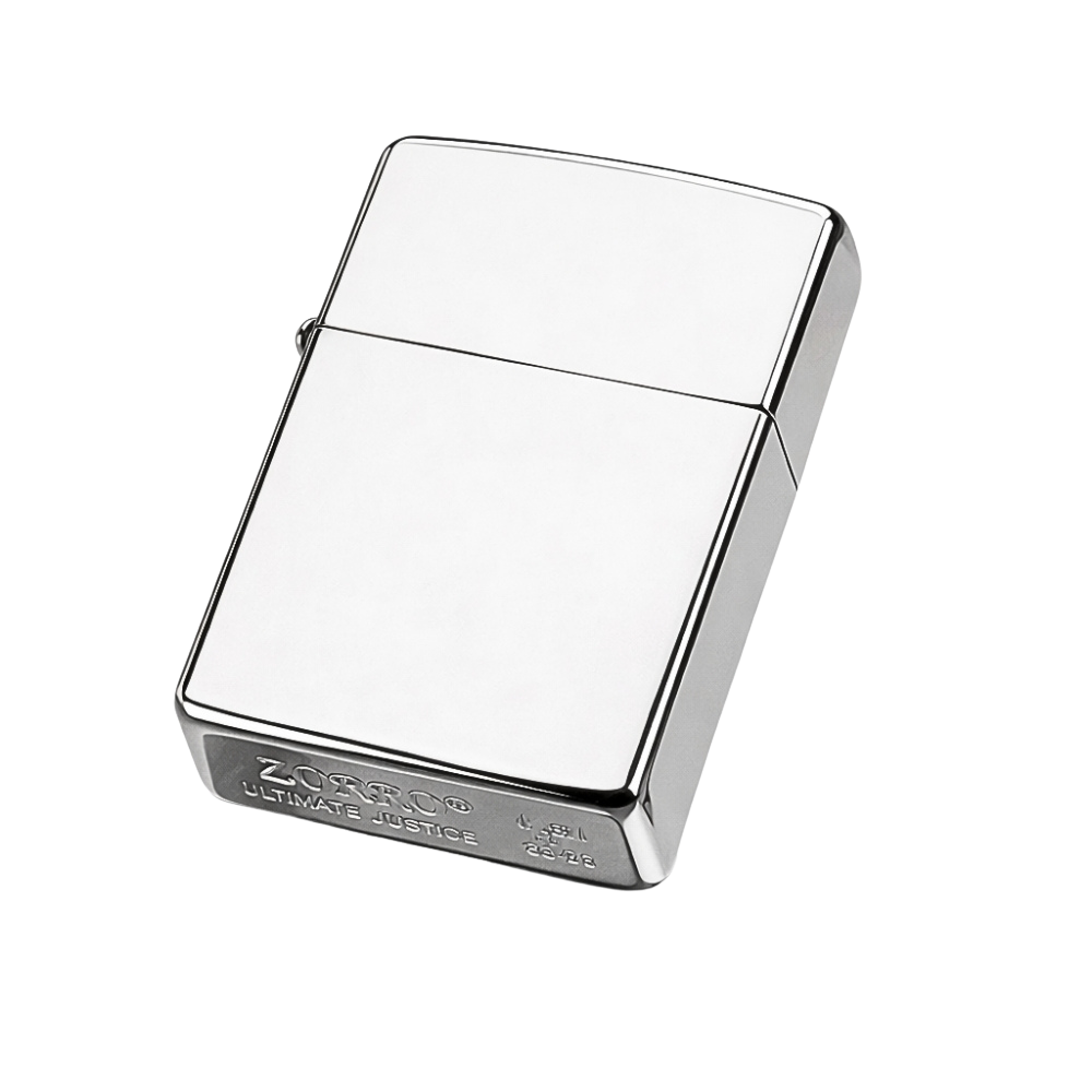 Smoke King Armor High Polish Windproof Pocket Lighter | Zorro Series | Refillable Kerosene Oil Lighter (Fuel Not Included)