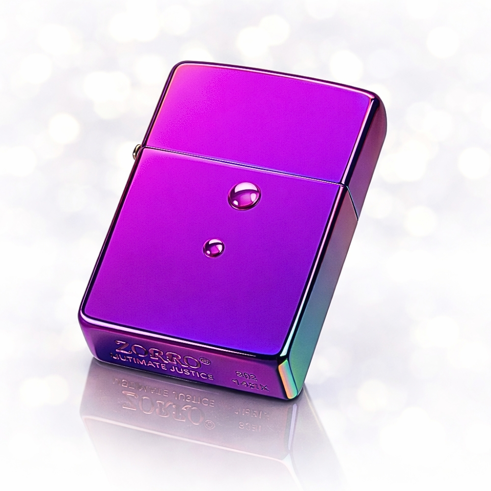 Smoke King Rainbow Kerosene Lighter | Zorro Classic Vintage Brass Windproof Sanding Wheel Pocket Lighter | Classic Smoking Gift for Men (Fuel Not Included)