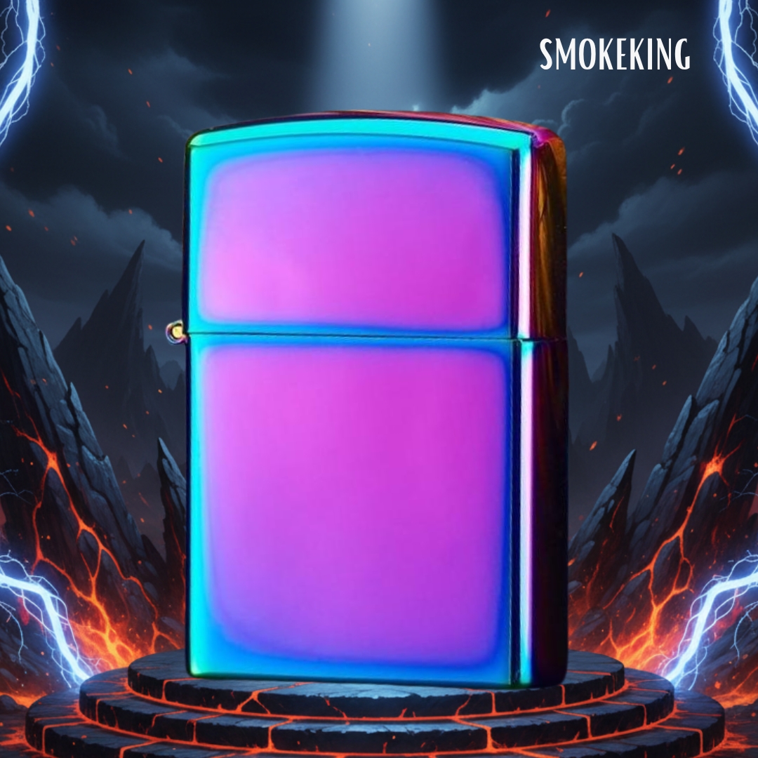 Smoke King Rainbow Kerosene Lighter | Zorro Classic Vintage Brass Windproof Sanding Wheel Pocket Lighter | Classic Smoking Gift for Men (Fuel Not Included)