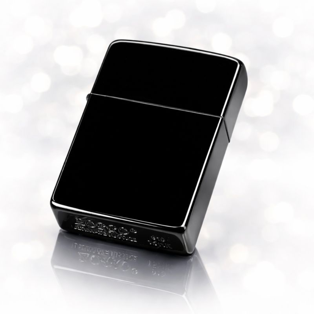 Smoke King Black Metal Cigarette Lighter | Chrome-Plated Windproof Kerosene Refillable Pocket Lighter (Zorro) | Luxury Gift for Men & Women (Fuel Not Included)