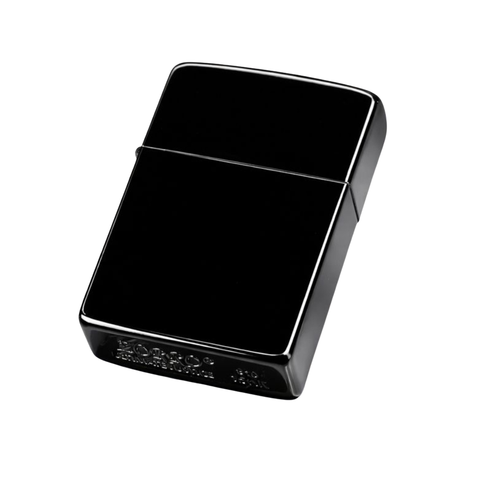 Smoke King Black Metal Cigarette Lighter | Chrome-Plated Windproof Kerosene Refillable Pocket Lighter (Zorro) | Luxury Gift for Men & Women (Fuel Not Included)
