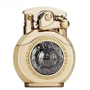 Smoke King Gold Spinner Premium Refillable Cigarette Lighter – Perfect for Gifting | Zorro Lift Arm Soft Flame Pocket Lighter |Gift for Men (Fuel Not Included)