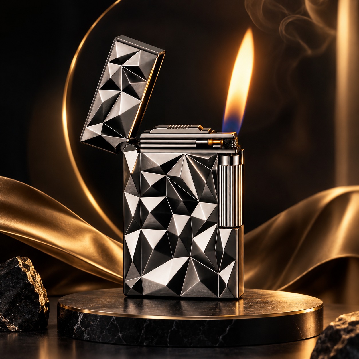 Premium Inspired Sanji Black Facet Gas Lighter Banner