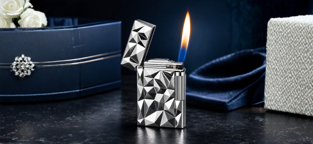 Sanji Silver Facet Metal Lighter Gas Lighter