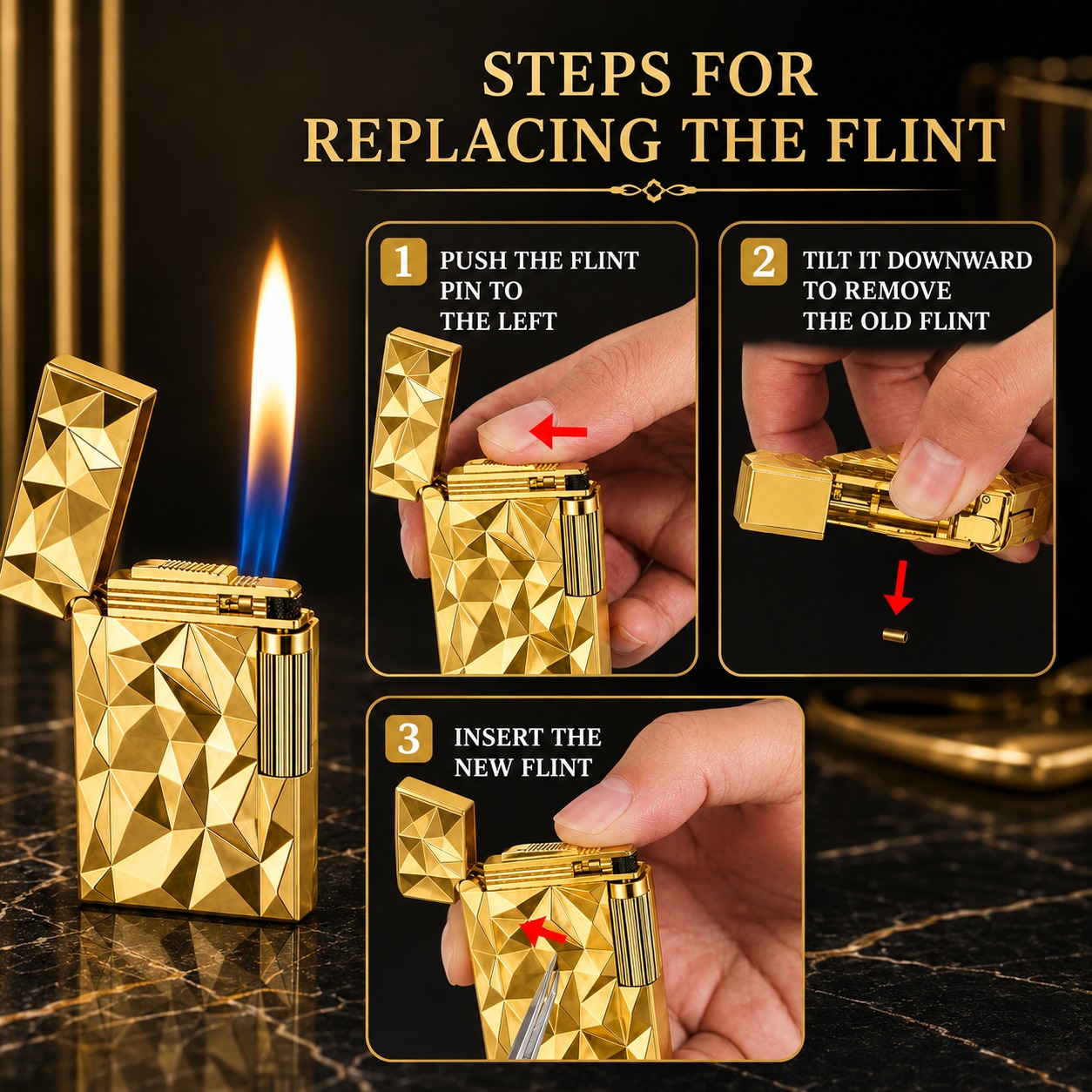 Sanji Facet Metal Lighter