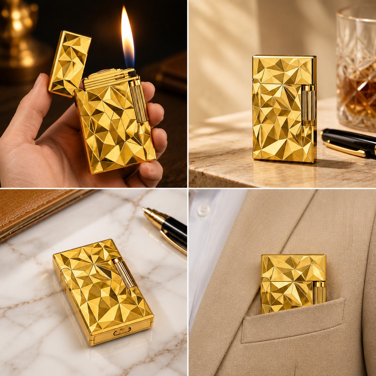 Sanji Facet Metal Lighter Gas Lighter