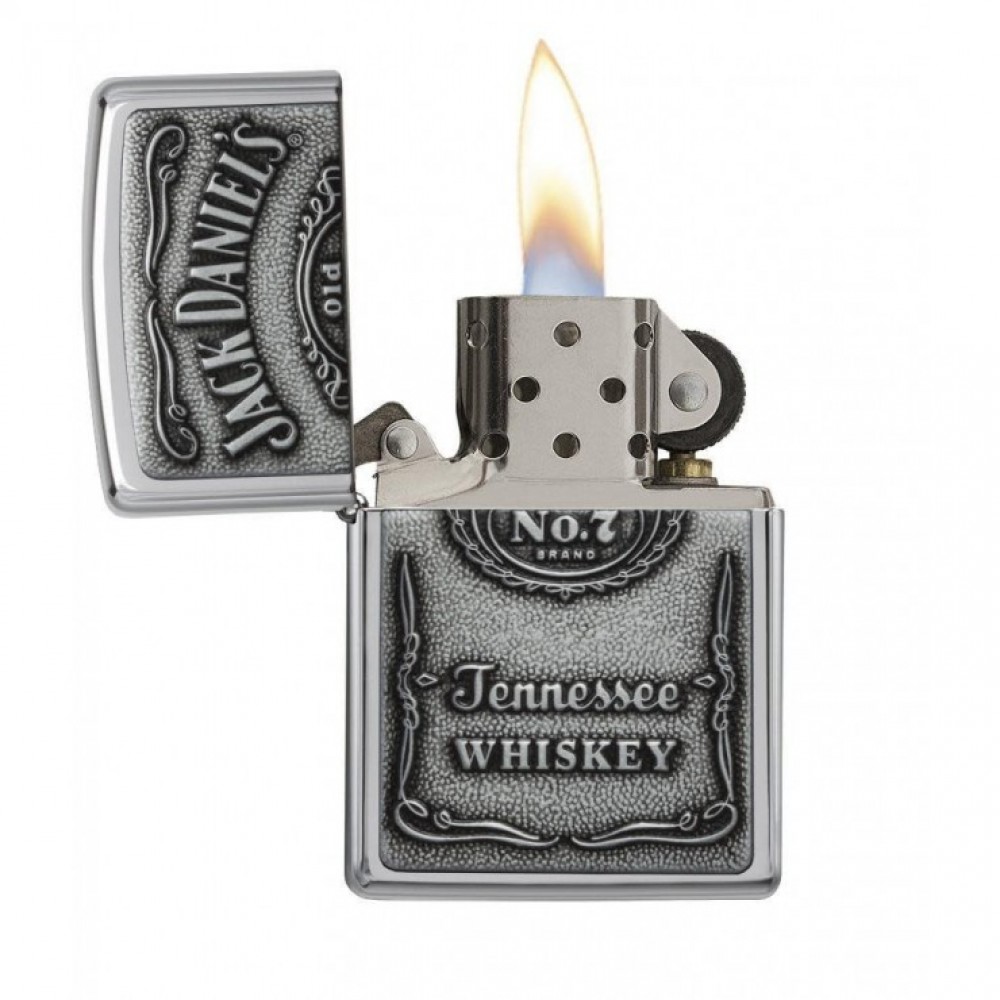 Smoke King Silver Jack Daniels Engrave Refillable Cigarette Lighter – Perfect for Gifting | Pocket Lighter | Gift for Men