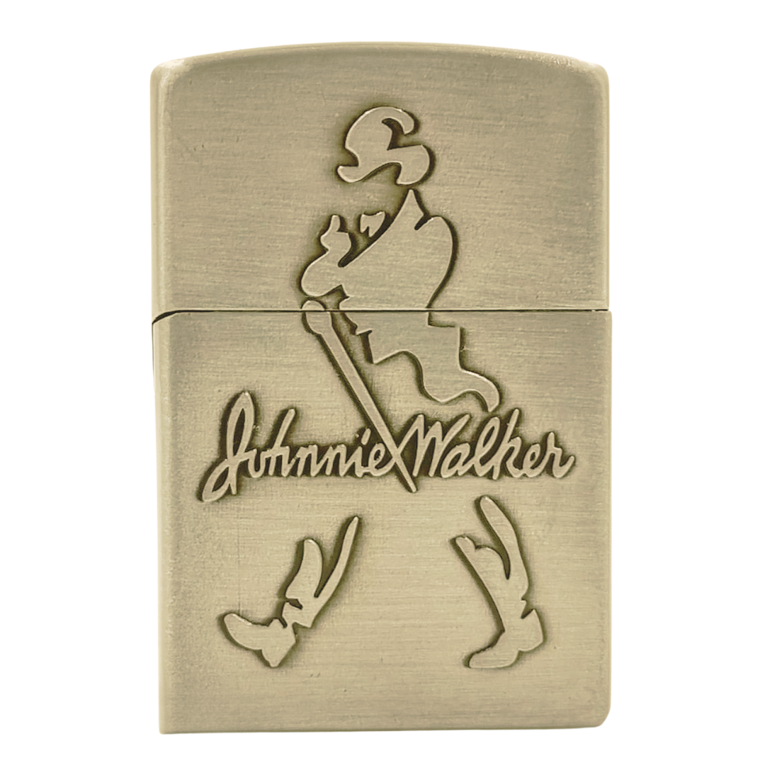 Smoke king pocket cigarette Butane gas lighter with antique Johnnie Walker Gold design full metal