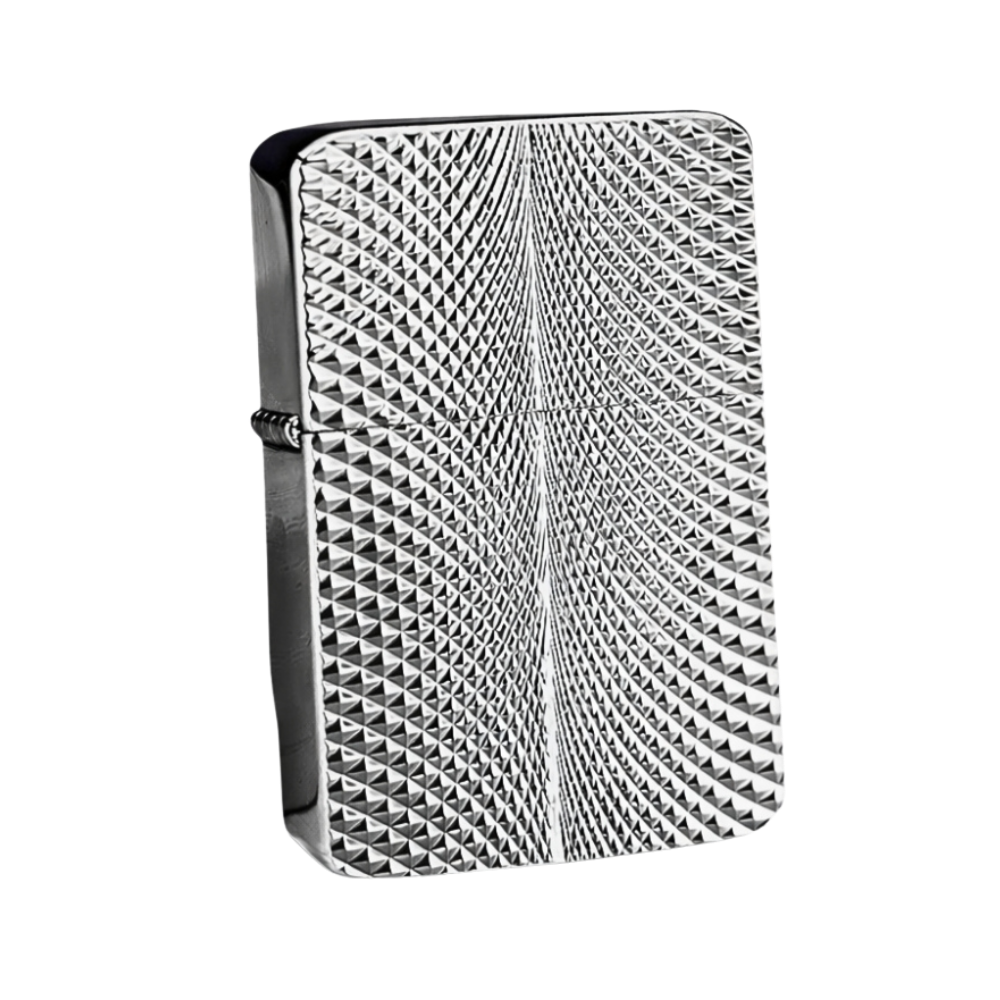 Smoke King Windproof White Metal Lighter – Refillable Premium Cigar Lighter