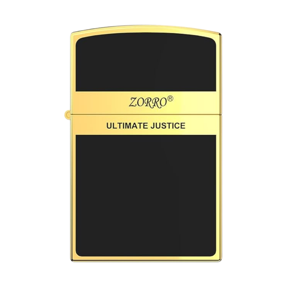 Smoke King Justice Classic Windproof Lighter (Zorro Original) Metal Retro Ignition Wheel Lighter for Camping, EDC, Fireplaces – Fuel Not Included