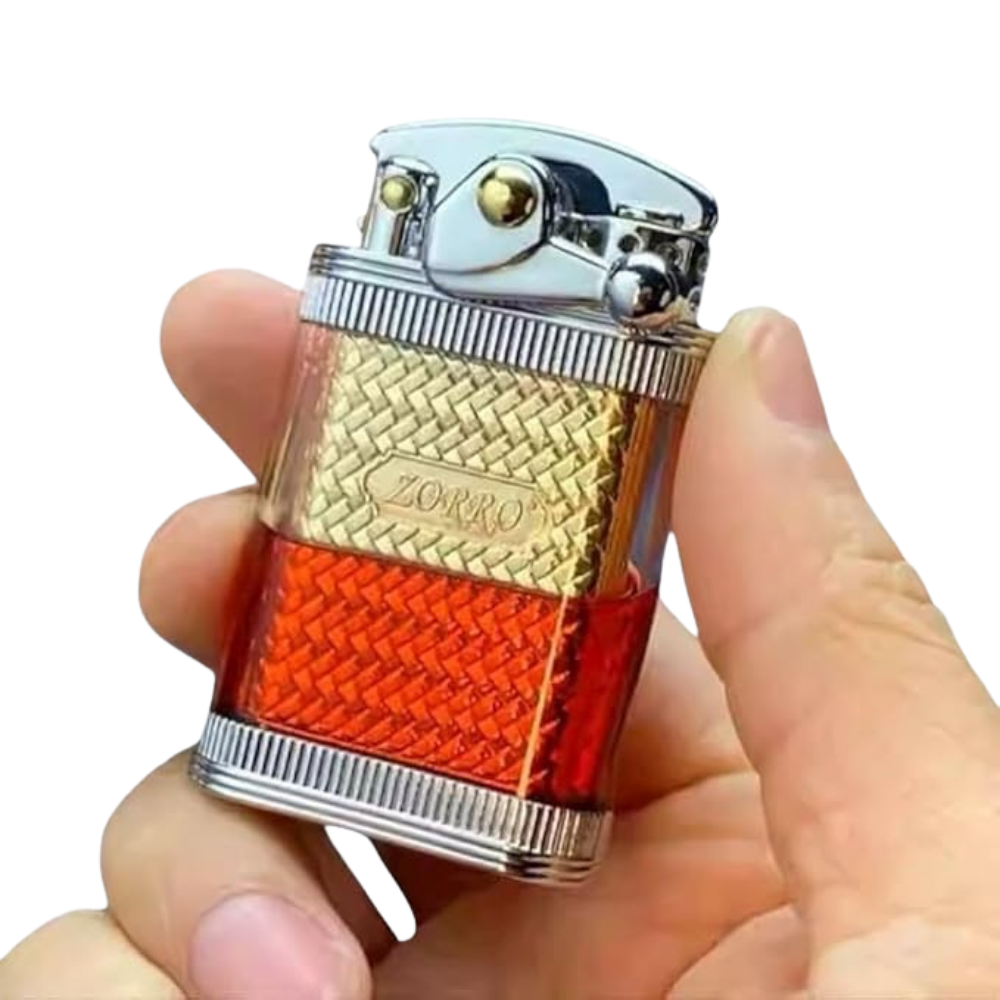 Smoke King Windproof Rock Arm Silver Lighter – (Fuel Not Included)