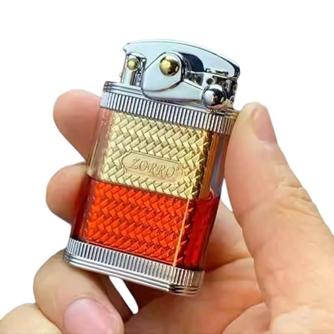 Smoke King Windproof Rock Arm Silver Lighter – (Fuel Not Included)