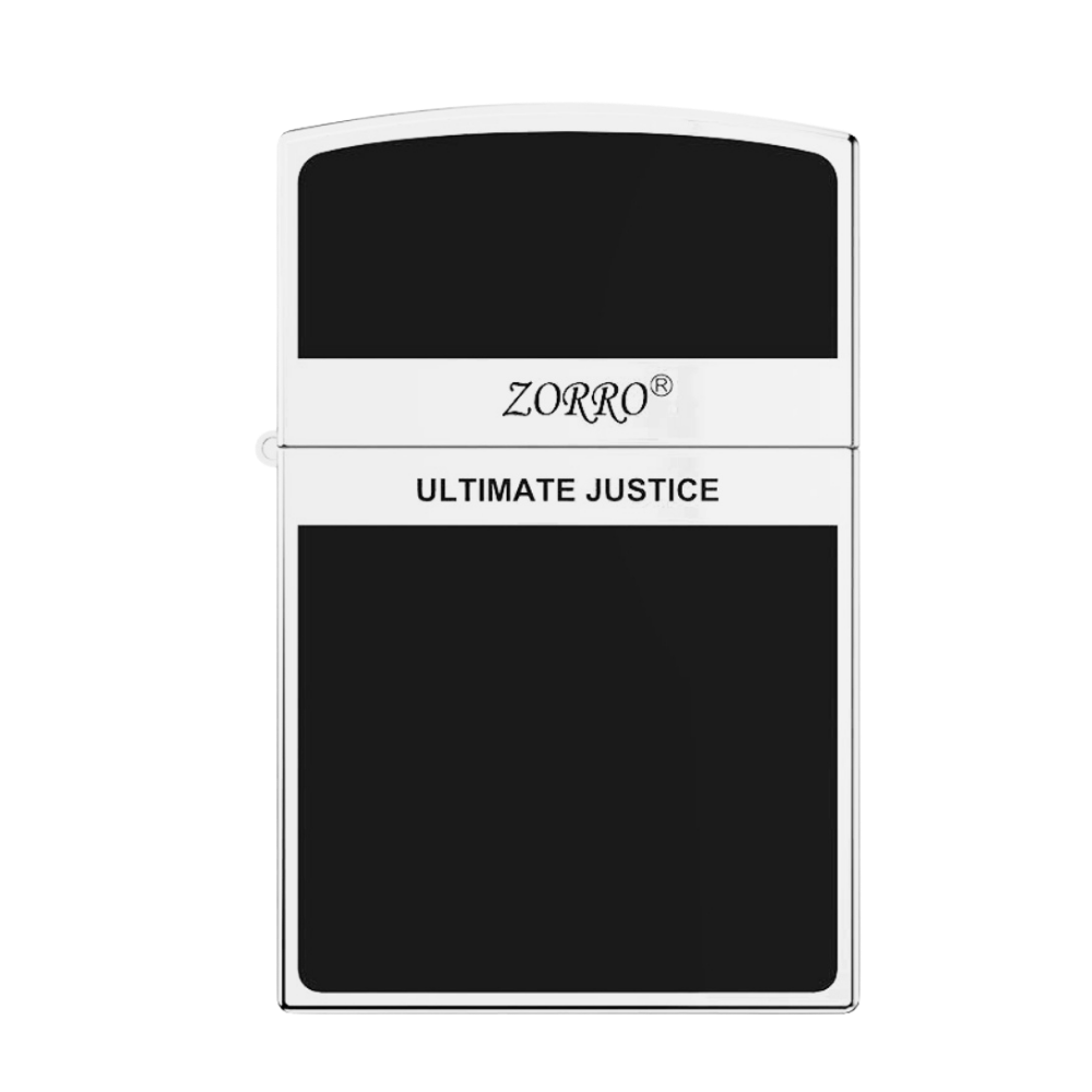 Smoke King Ultimate Justice Silver Classic Windproof Lighter – Fuel Not Included