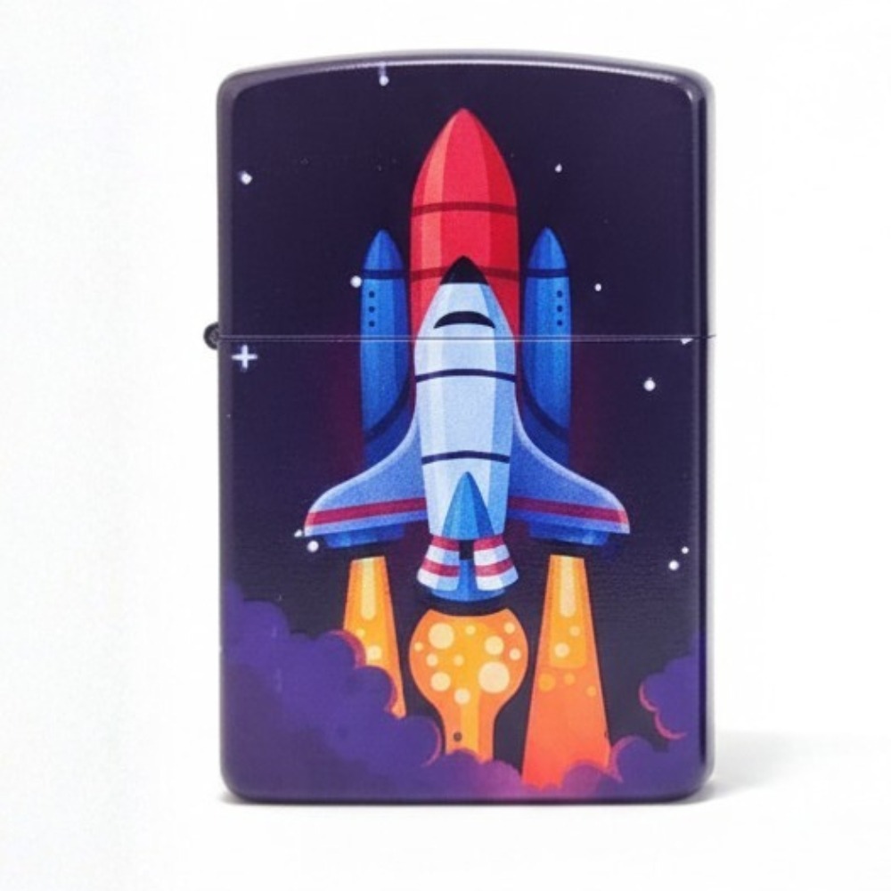 Smoke King Brass Space Shuttle Launch Windproof Classic Lighter | (Zorro Original) Refillable Lighter | Men's Gift (Fuel Not Included)