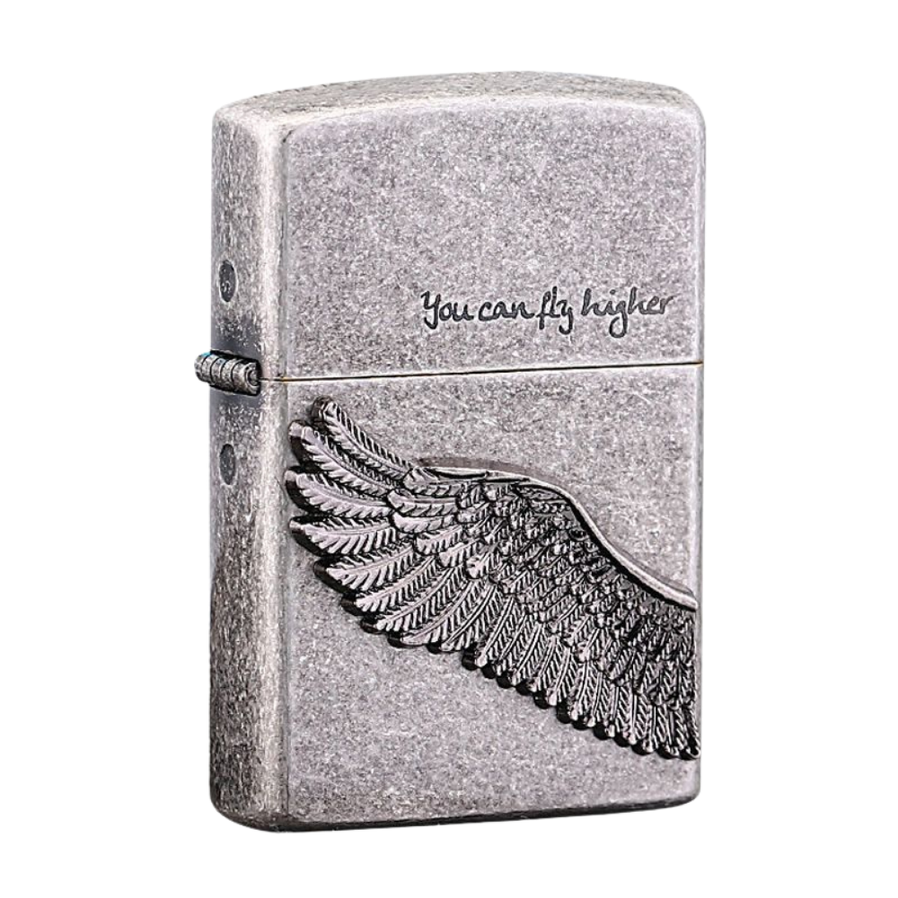 Zorro Vintage Wing Design Metal Windproof Lighter