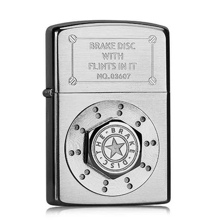 ZORRO Brake Disc Design Windproof Lighter – Silver
