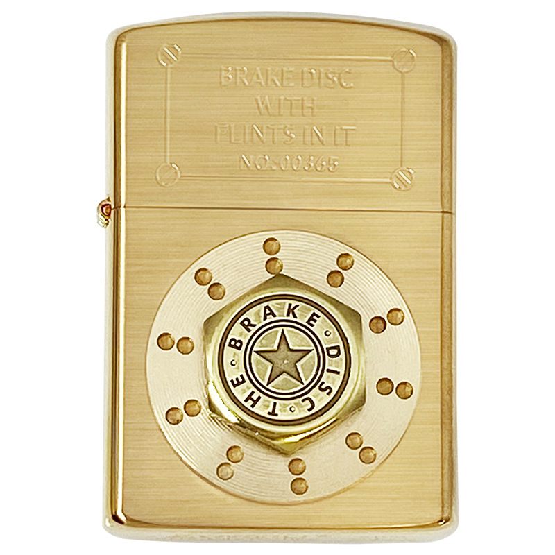ZORRO Brake Disc Design Windproof Lighter – Gold
