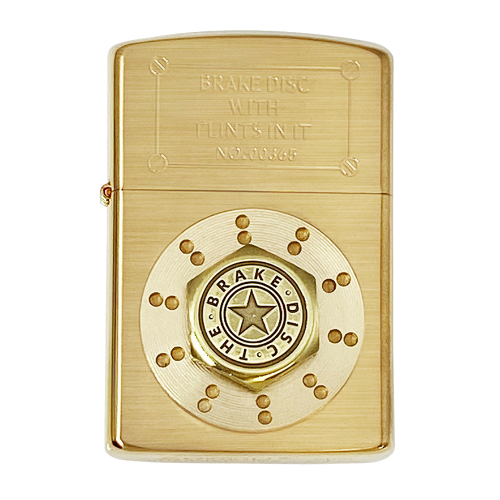ZORRO Brake Disc Design Windproof Lighter – Gold