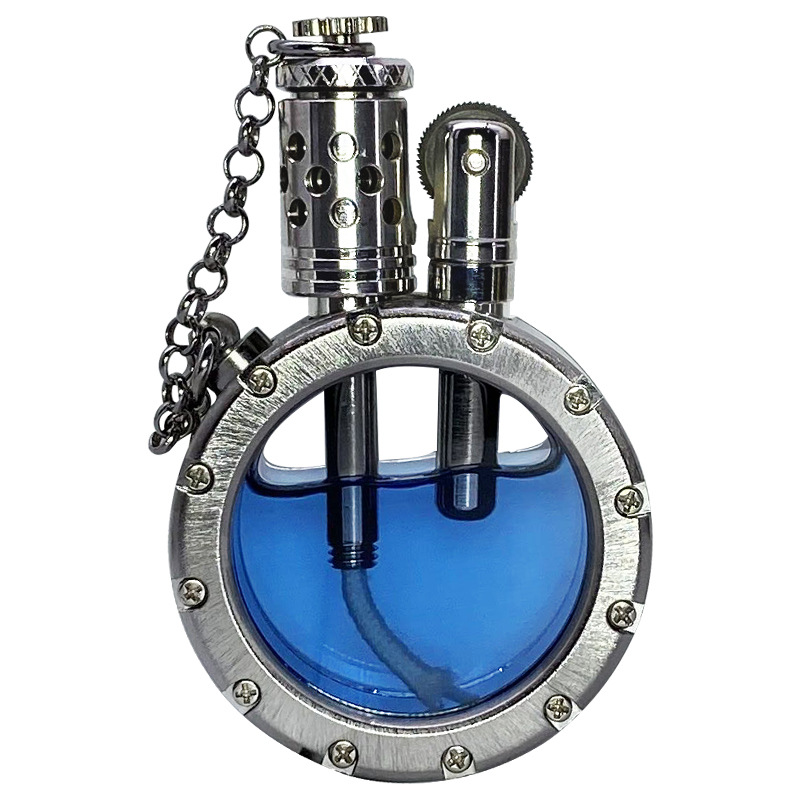 Smoke King Silver Transparent Ring Lighter Pocket Lighter (Silver)