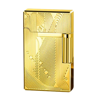 Smoke King Sanji Retro Gas Lighter One Piece Inspired Pulley Ignition Lighter, Soft Flame Refillable Lighter, Collection & Gifting (Gold)
