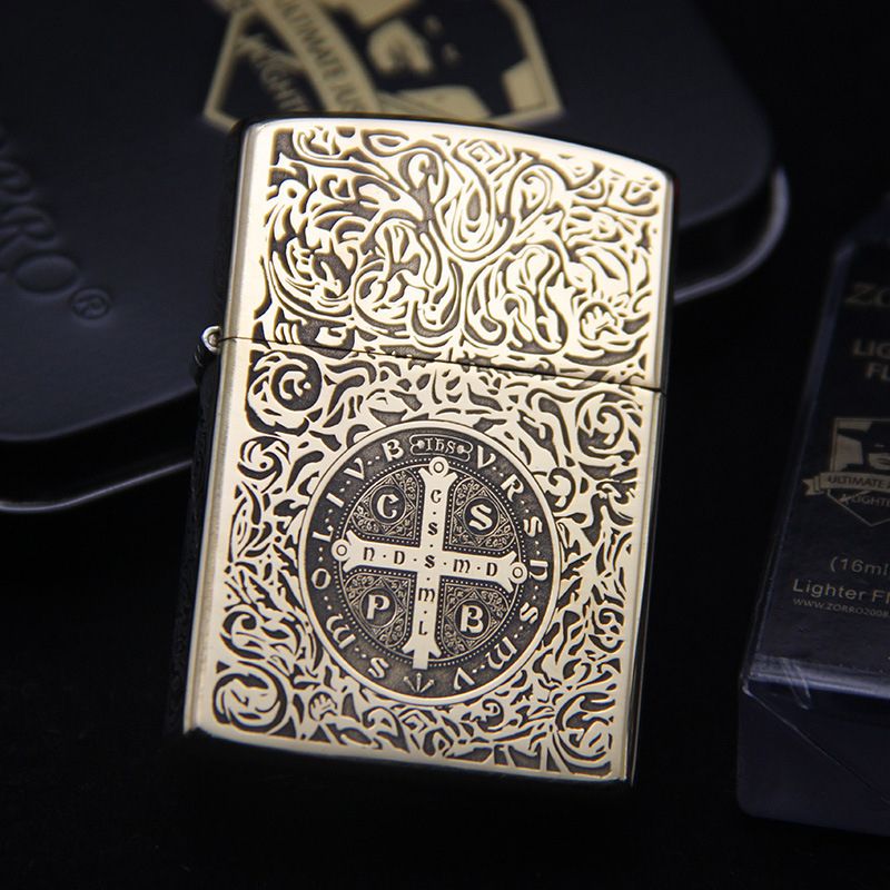 Sacred Crest Gold Lighter