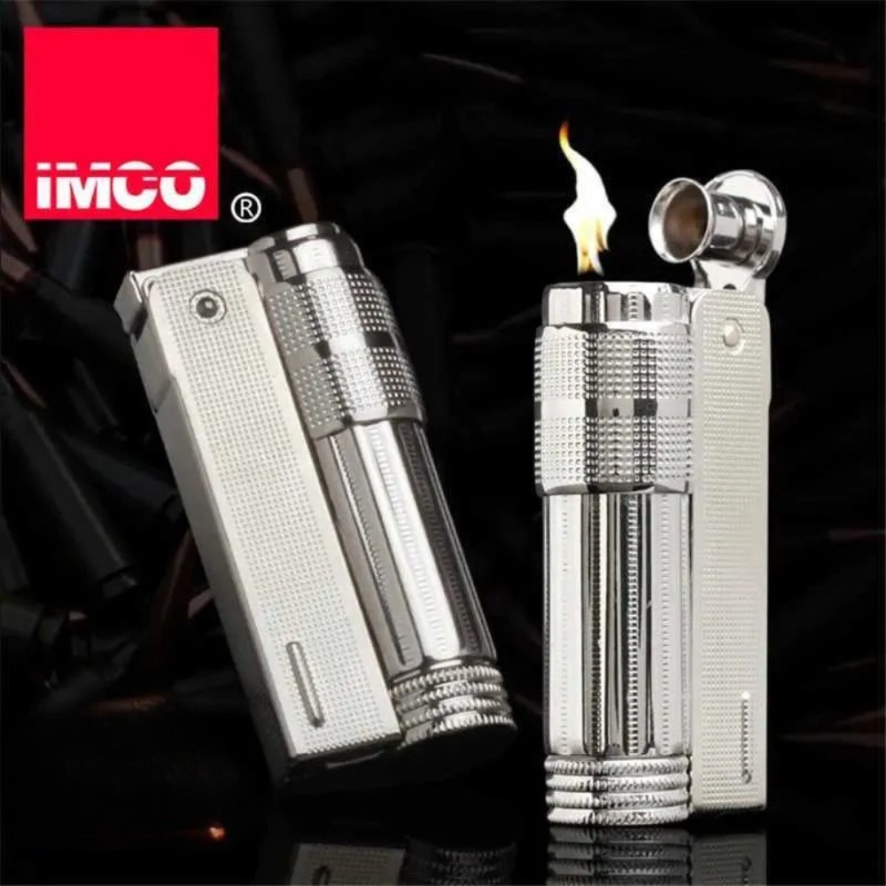 Smoke King Classical Stippled IMCO Genuine Old Gasoline Lighter Metal.