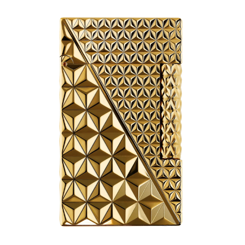 Smoke King Sanji Diamond-Cut Gold Lighter – Premium Stainless Steel Butane Refillable Lighter