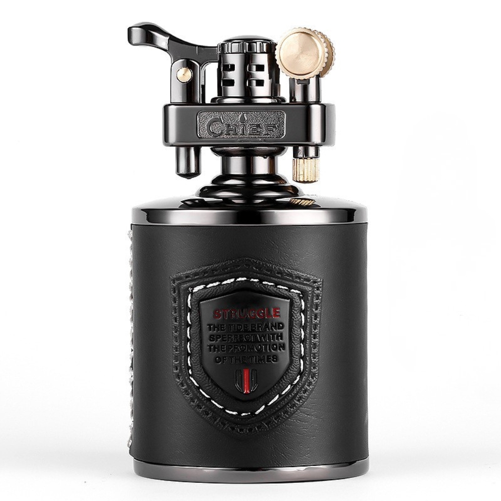 Chief Xiangyun Dragon Black Leather Lighter