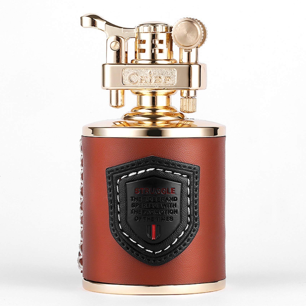 Chief Xiangyun Dragon Brown Leather Lighter