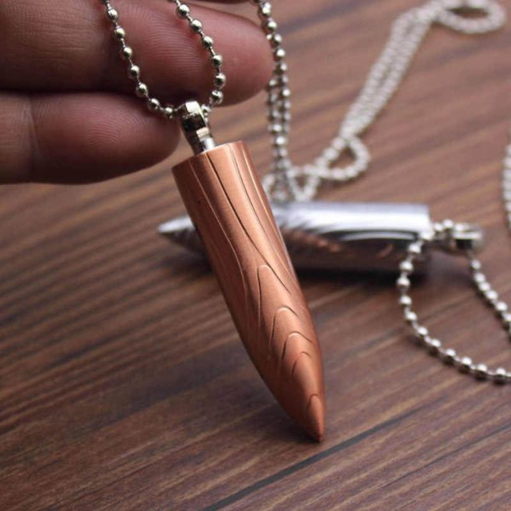 Bullet Fire Starter Rose Gold Keychain Lighter.