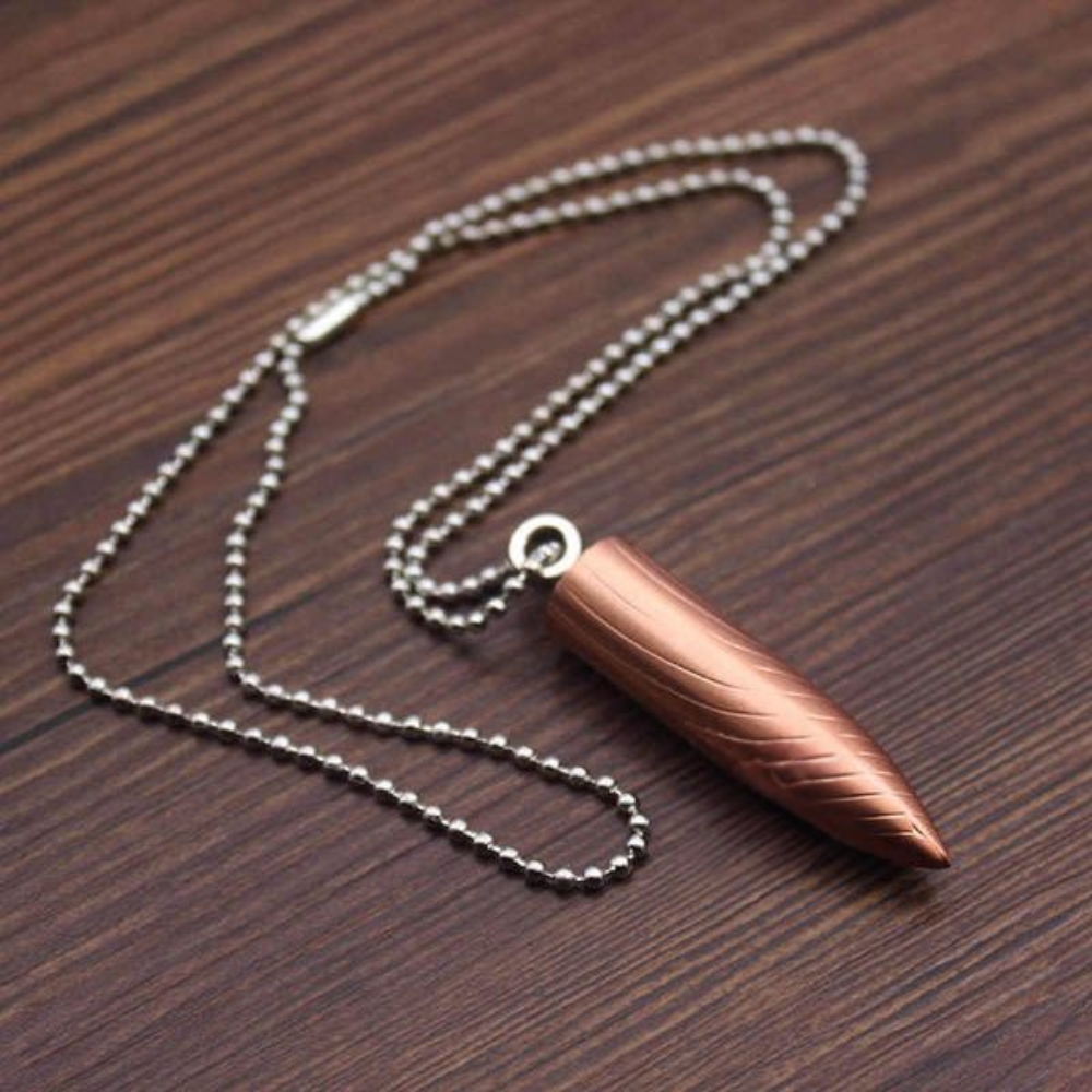Bullet Fire Starter Rose Gold Keychain Lighter.