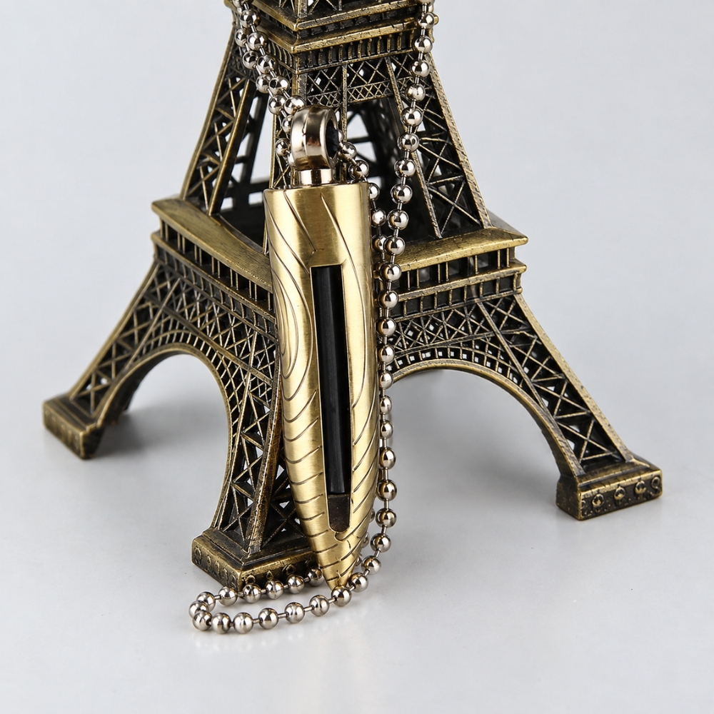 Bullet Fire Starter Gold Keychain Lighter.