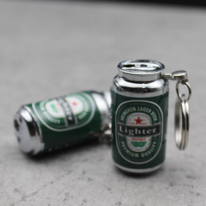 Mini Beer Bottle keychain lighter for men