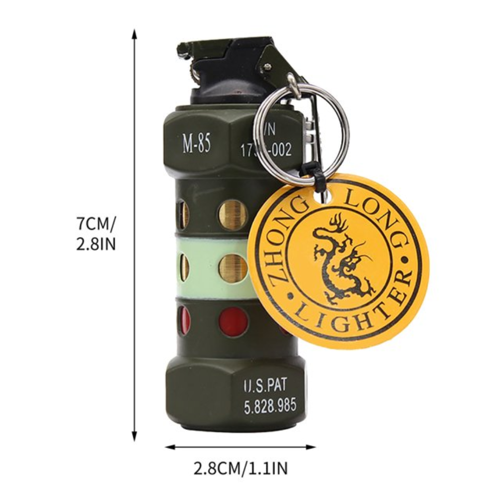 Grenade Style Keychain Lighter (Single Pic)