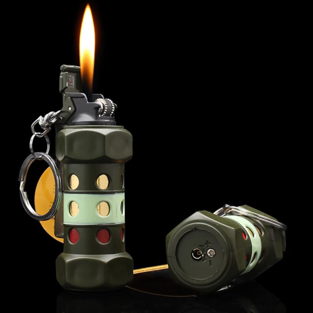 Grenade Style Keychain Lighter (Single Pic)