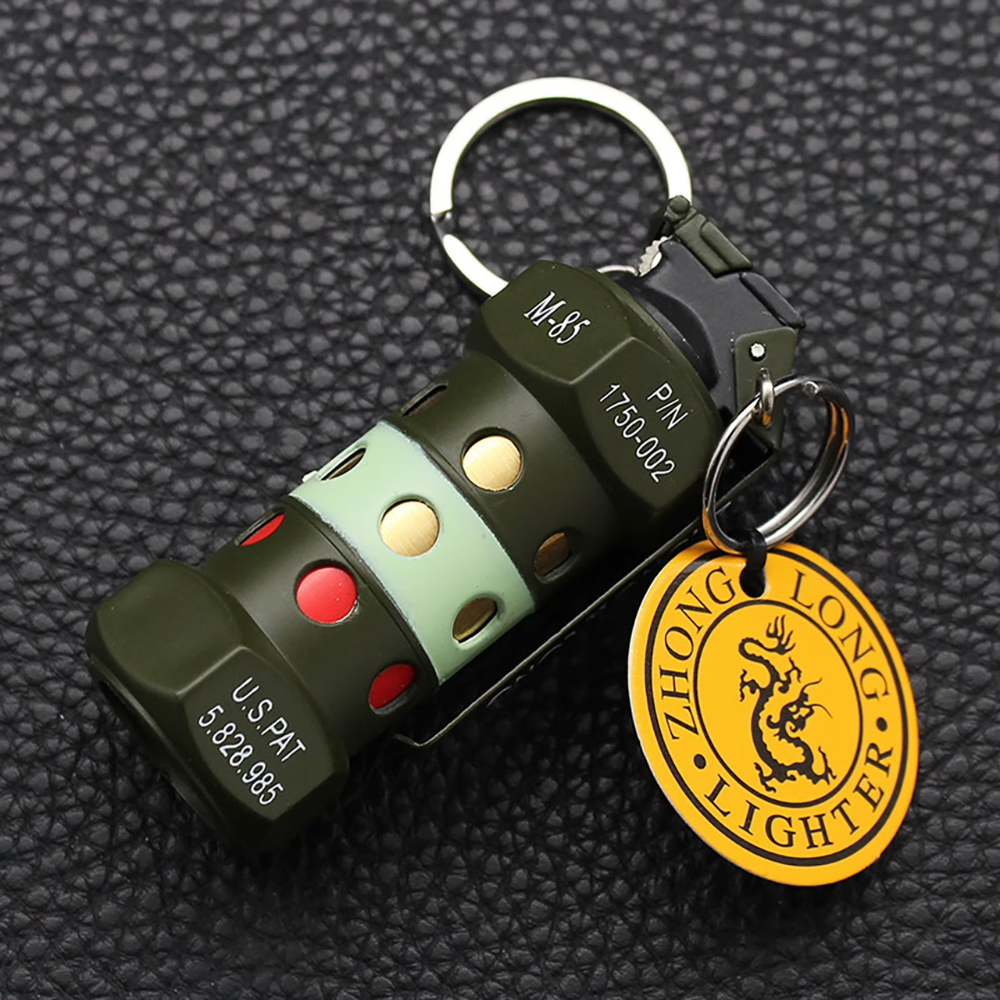 Grenade Style Keychain Lighter (Single Pic)