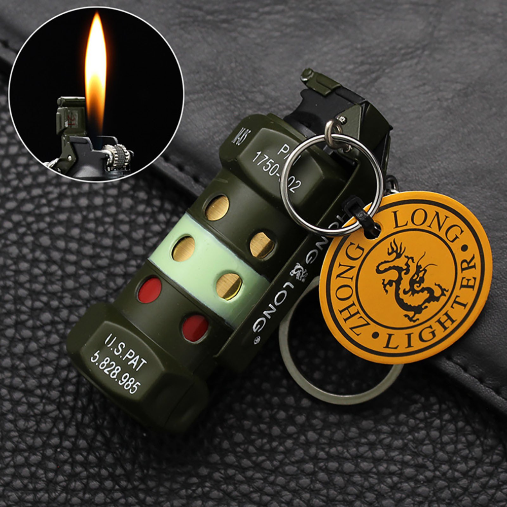 Grenade Style Keychain Lighter (Single Pic)