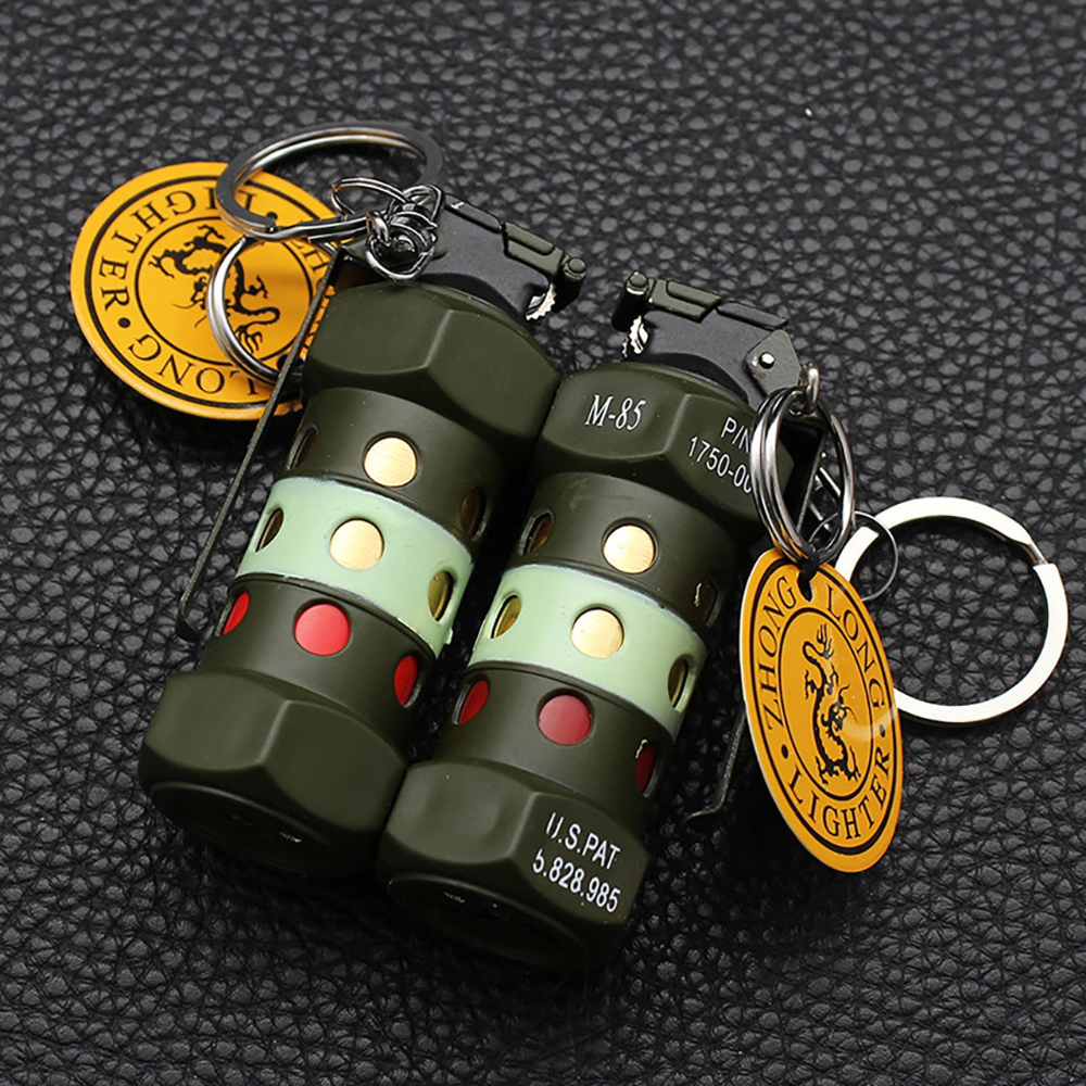 Grenade Style Keychain Lighter (Single Pic)