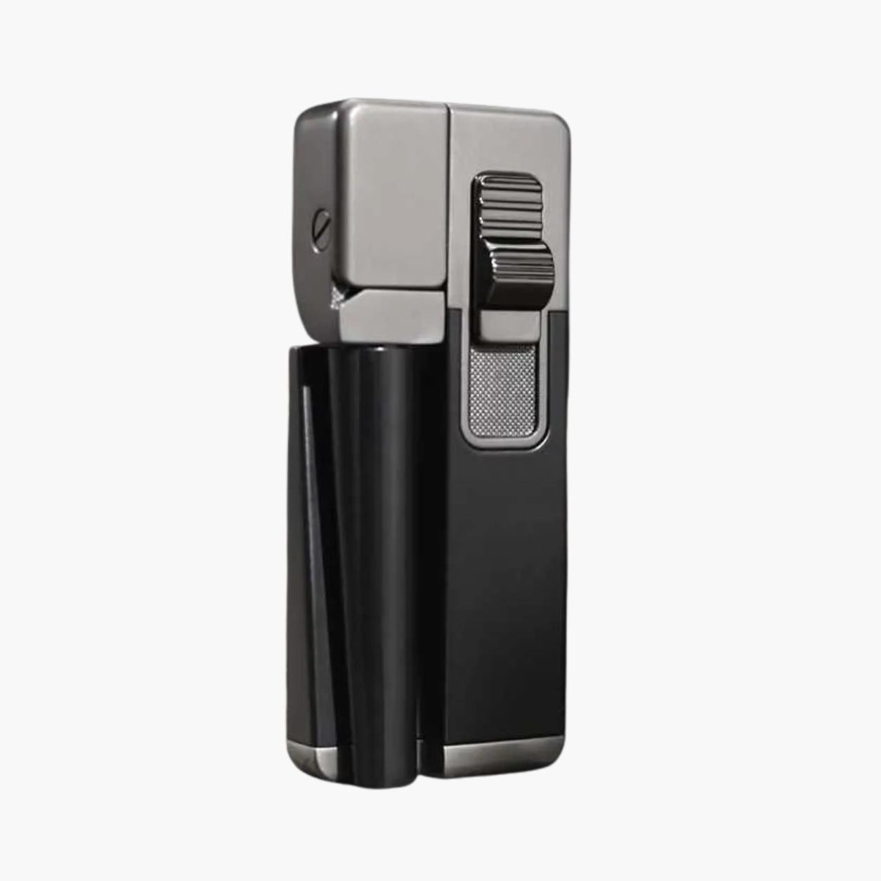 Smoke King 2-in-1 Folding Lighter with Metal Tube, Adjustable Soft Flame Cigar Lighter, Portable Refillable Metal Lighter, 90 mm