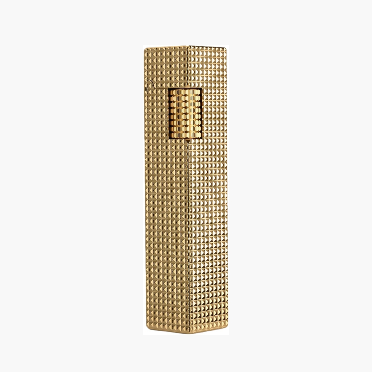 Smoke King Gold Pyramid Pattern Refillable Lighter, Luxury Metallic Pocket Lighter with Geometric Studded Design, Premium Gift Lighter (Fuel Not Included)
